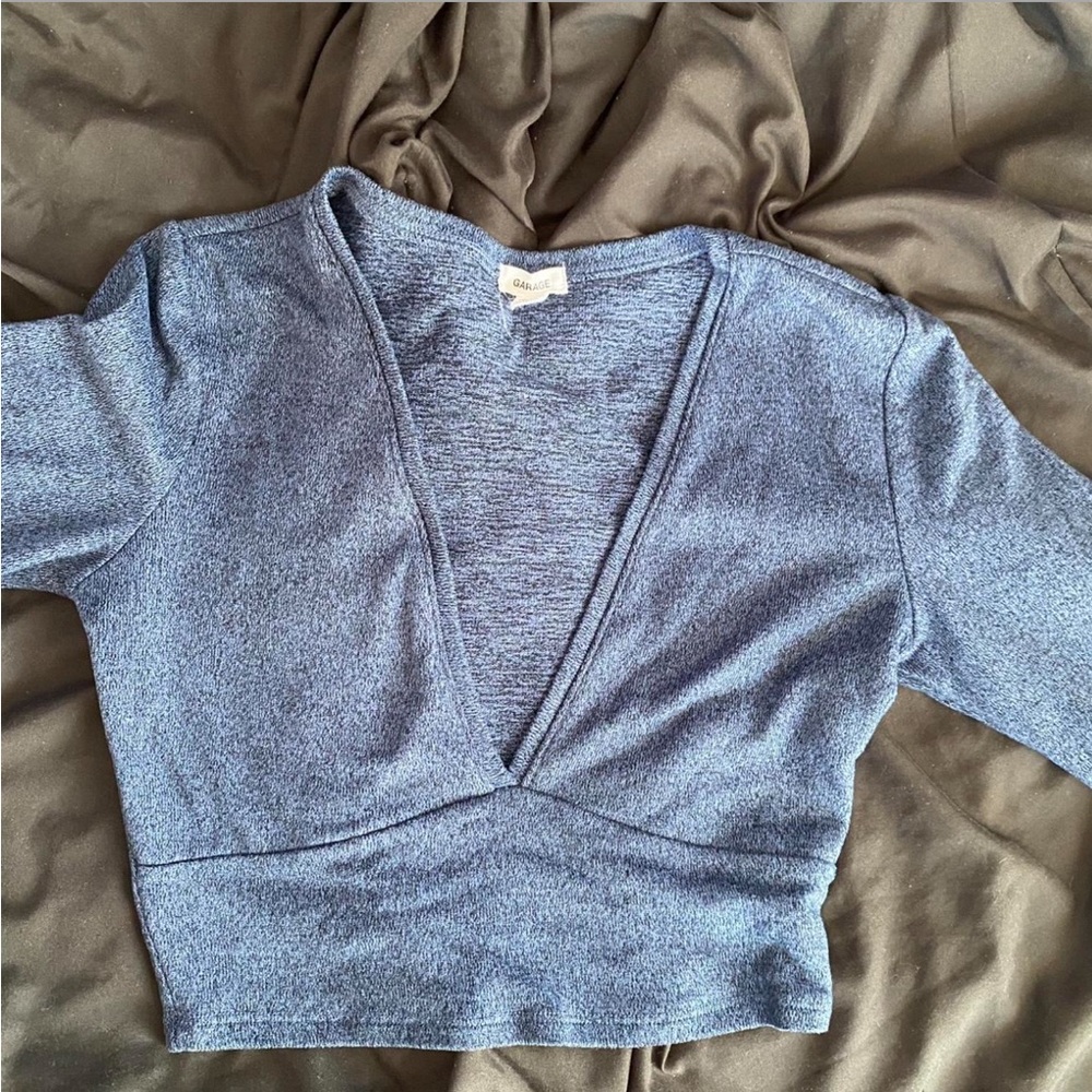 Garage V-Neck Crop Top